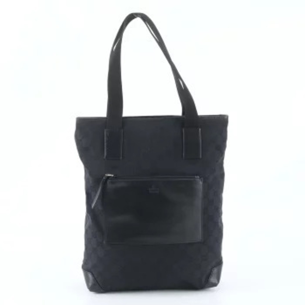 Gucci Joy GG Canvas Leather Shoulder Tote Bag Black